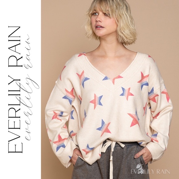 POL Star Print Sweater - Picture 3 of 14